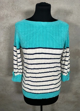 Pull Maille Torsadée Cable Knit Vintage Karen Scott turquoise texturé taille M, brand: Vintage Dressing, condition: Very good, size: M / 38 / 10, €15.00, €16.45 includes Buyer Protection Pro