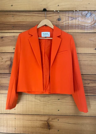 Blazer orange femme chic, marque: Galeries Lafayette, état: Très bon état, taille: L / 40 / 12, 34,00 €, 36,40 € Protection acheteurs incluse