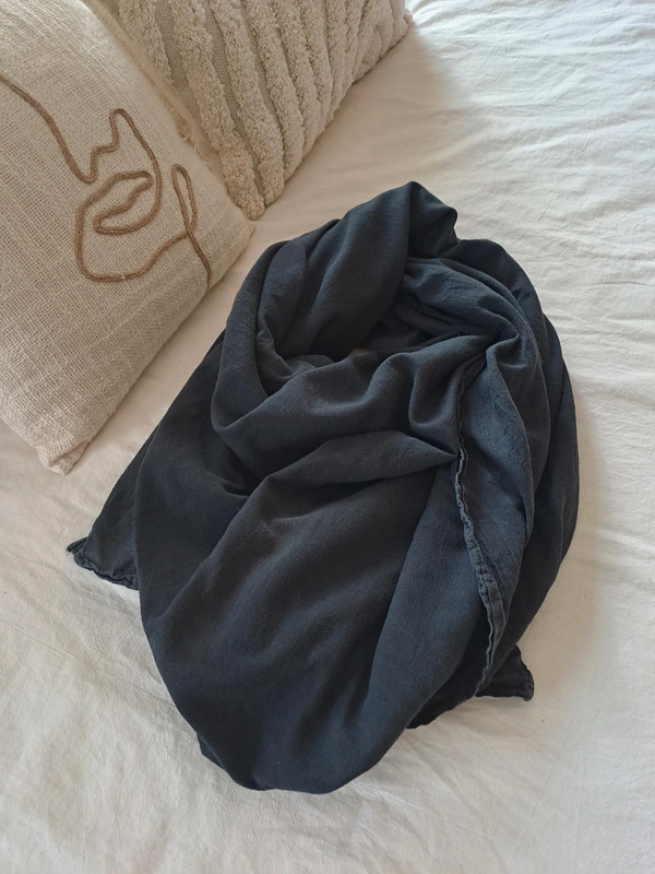 Cheche foulard gris anthracite 1