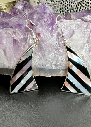 New Without Tags Mother Of Pearl Alpaca Earrings, brand: Mexican Alpaca, condition: New without tags, £6.50, £7.53 includes Buyer Protection