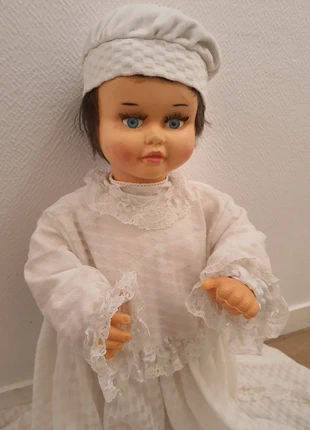 Grande poupée Vintage Robe Baptème, merk: Vintage, staat: Veelgebruikt, maat: Tot 1 maand / 50 cm, € 50,00, € 53,20 inclusief Kopersbescherming