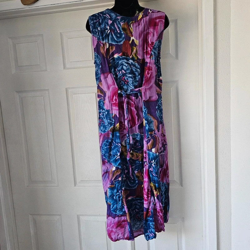 Romantic goth floral 90s midi dress 3