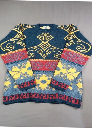 Pull GO OUT Vintage - Motif Tribal maille épaisse - Laine Mélangée Oversize XL, marca: Vintage Dressing, estado: Muy bueno, tamaño: XL / 42 / 14, 28,00 €, 30,10 € Protección al comprador incluida