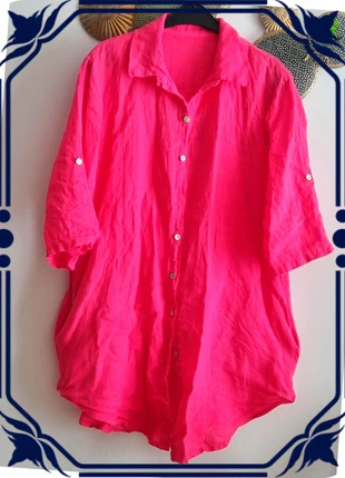 Chemise rose en lin femme, marca: chemise en lin, estado: Muy bueno, tamaño: L / 40 / 12, 20,00 €, 21,70 € Protección al comprador incluida