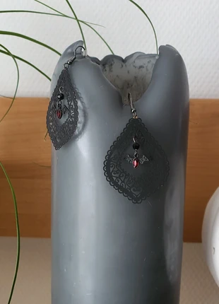 Ohrringe Ohrhänger Goth Wednesday, marque: Ohne, état: Neuf sans étiquette, 5,00 €, 5,95 € Protection acheteurs incluse