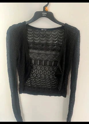 Cardigan noir ajouré Taille S, état: Très bon état, taille: S / 36 / 8, 4,00 €, 4,90 € Protection acheteurs incluse