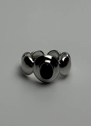 Bague bubble serti d’une obsidienne noir, en argent 925, ajustable bohème ring argenté, merk: Argent, staat: Heel goed, maat: Aanpasbaar, € 10,00, € 11,20 inclusief Kopersbescherming Pro