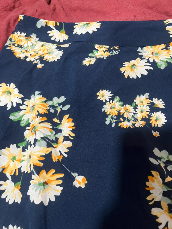 Blue Floral Midi Skirt 5