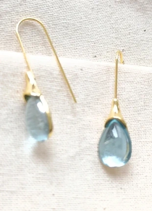 Boucles d'oreilles pendantes ultra tendance bleu, état: Neuf sans étiquette, 15,00 €, 16,45 € Protection acheteurs incluse