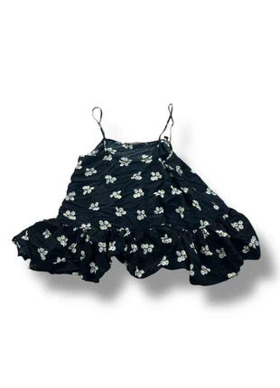 Top péplum noir fleuri Mango XS femme, brand: Mango, condition: Very good, size: XS / 34 / 6, €3.90, €4.80 includes Buyer Protection