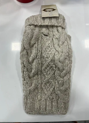 Maglioncino per cagnolino fantasia intrecciato a maglia beige, marca: Aran Crafts, estado: Novo com etiquetas, tamanho: S, €16.00, €17.50 inclui Proteção do Comprador