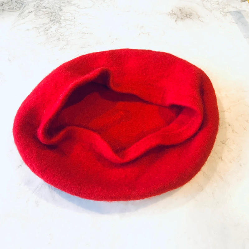 Women's Winter Red Beret Hat 3