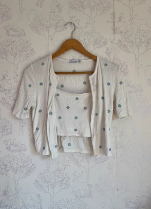 Conjunto top + rebeca de Stradivarius, marque: Stradivarius, état: Très bon état, taille: XS / 34 / 6, 5,00 €, 5,95 € Protection acheteurs incluse