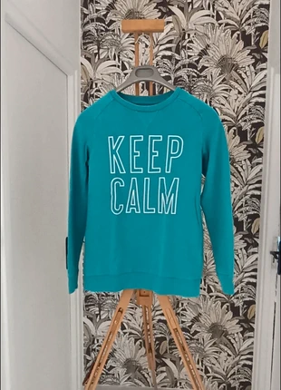 Sweat Kiabi "Keep Calm" -Femme taille XS (Style Décontracté & Optimiste), marque: Kiabi, état: Très bon état, taille: XS / 34 / 6, 3,00 €, 3,85 € Protection acheteurs incluse