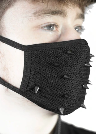 Black Spiky Mask punkwear, marque: Nightmares, état: Neuf avec étiquette, 17,99 €, 19,59 € Protection acheteurs (Pro) incluse