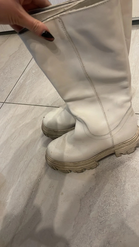 Stivali alti bianchi avorio Vinted