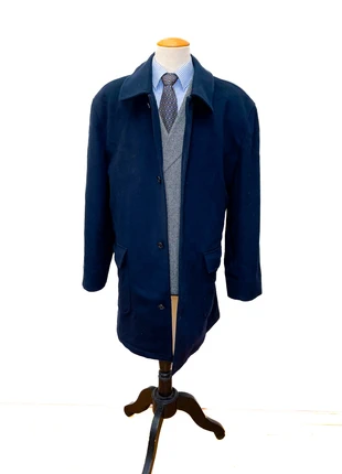 Manteau style balmacaan bleu marine, Lebole., marque: Lebole, état: Très bon état, taille: XXXL, 65,00 €, 68,95 € Protection acheteurs (Pro) incluse