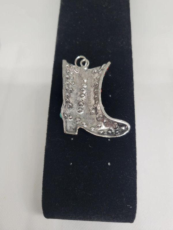 Colorful Cowgirl Boot Pendant 4