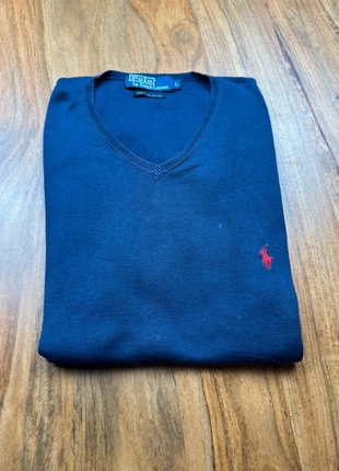 Pull Ralph Lauren sans manches bleu logo brodé taille L bon état défauts, merk: Ralph Lauren, staat: Goed, maat: L, € 10,00, € 11,20 inclusief Kopersbescherming Pro