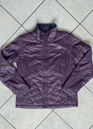 Doudoune légère intérieur polaire The North Face | violette logo brodé gris | taille M femme, brand: The North Face, condition: Very good, size: M / 38 / 10, €38.00, €40.60 includes Buyer Protection