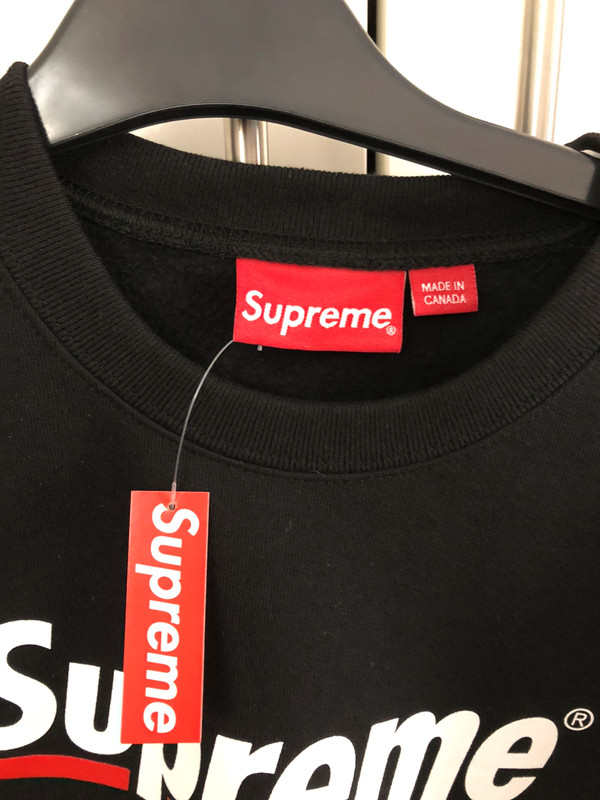 Suprême underline crewneck black sweat-shirt - Vinted