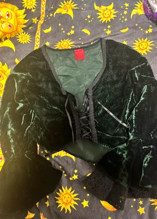 Green gothic top, brand: the dark angel, condition: Very good, size: S / UK 8-10, £14.00, £15.40 includes Buyer Protection