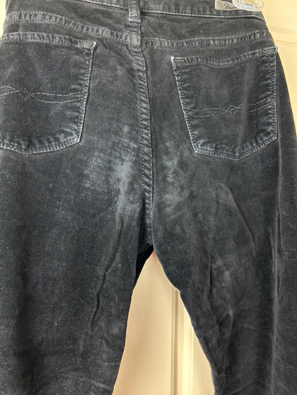 Lucky Brand Black Velvet Flare Pants 4