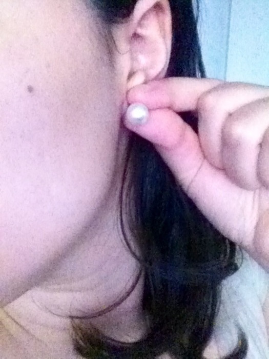 Boucles d'oreilles effet perle 10mm (pas dechange) 4