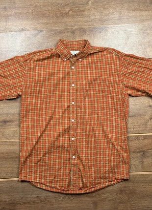 Vintage St Michael Orange Checked Button Up Short Sleeve Shirt  size M, brand: St Michael, condition: Very good, size: M, £11.00, £12.25 includes Buyer Protection