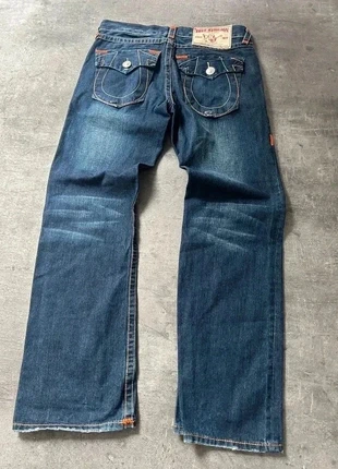 Vintage Y2K True Religion Jeans - Miss Me / True Religion / Rock Revival Style, merk: True Religion, staat: Heel goed, maat: L, € 49,99, € 53,19 inclusief Kopersbescherming