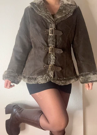 Manteau afghan vintage en cuir avec ceinture, marque: Top Vintage, état: Très bon état, taille: L / 40 / 12, 69,00 €, 73,15 € Protection acheteurs (Pro) incluse