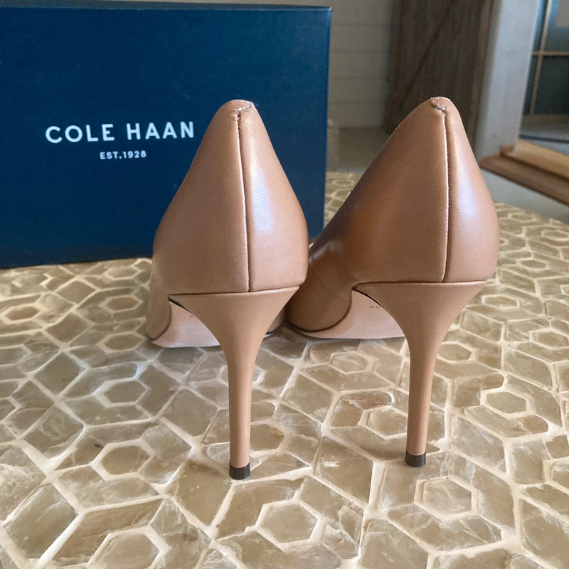 NEW!  Cole Haan Women's Bethany Patent-leather Pump in Maple Sugar Patent (9.5) 4