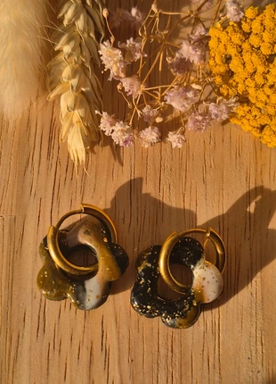 #boucles d'oreilles #fleurs #acier inoxydable #femme #noël #pampilles #doré #léopard #paillettes, brand: Fait Main, condition: New with tags, €6.00, €7.00 includes Buyer Protection