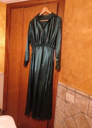 Vestito lungo verde smeraldo oldmoney preppy donna vintage coquette fata boho dama autunno, marca: COQUETTE, estado: Muito bom, tamanho: L / 40 / 12, €20.00, €21.70 inclui Proteção do Comprador