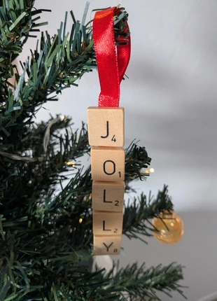 'Jolly' rode kerst hanger van Scrabble letters, marque: Handgemaakt, état: Neuf sans étiquette, 1,50 €, 2,28 € Protection acheteurs incluse