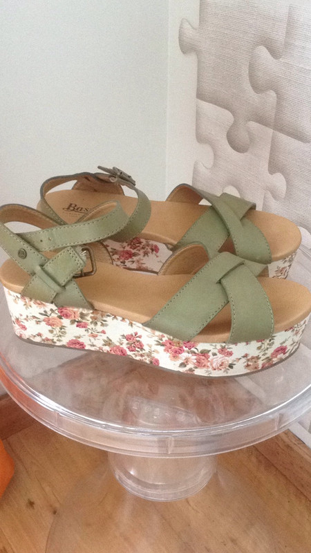 Sandales #originales fleuries cuir #37 3
