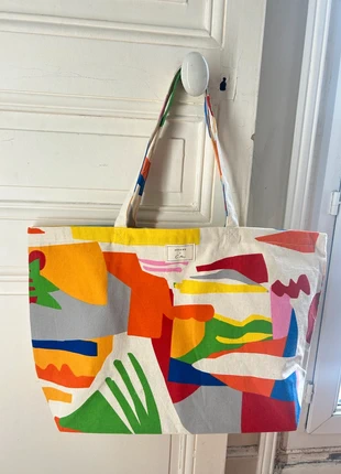 Totebag Sézane avec motifs forme géométrique multicolore cabas sac fourre-tout, marque: Sézane, état: Neuf sans étiquette, 13,00 €, 14,35 € Protection acheteurs incluse