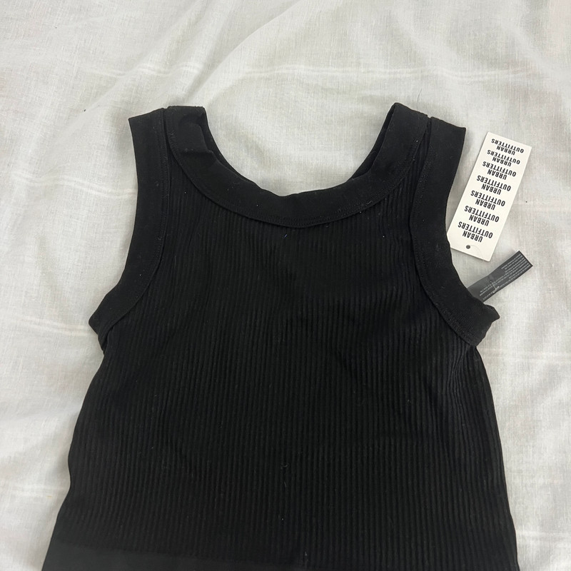 urban outfitters ribbed black tank top 2