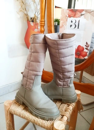 🥾 Bottes Zara matelassées gris 31, brand: Zara, condition: Very good, size: 31, €15.00, €16.45 includes Buyer Protection