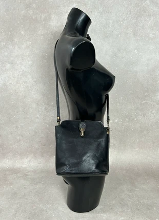 Sac à main/ Porté épaule/ Sac à bandoulière Made In Italy en Cuir Noir Vintage 80s 90s A939, brand: Vintage Dressing, condizioni: Buone, €15.00, €16.45 include la Protezione acquisti Pro