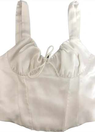 Corset blanco satinado , marque: Bershka, état: Bon état, taille: M / 38 / 10, 5,00 €, 5,95 € Protection acheteurs incluse