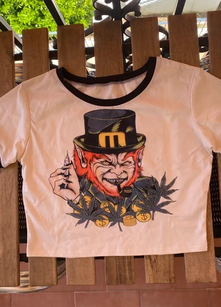 Top Weed Leprechaun, merk: Vintage Dressing, staat: Nieuw zonder prijskaartje, maat: S / 36 / 8, € 8,00, € 9,10 inclusief Kopersbescherming