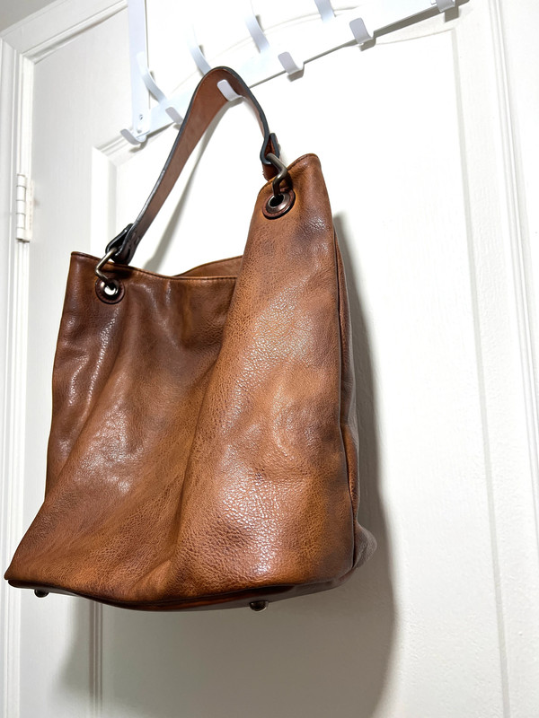 Brown Isabelle Hobo Handbag Purse Solid Bag Minimalist Casual Everyday  Zipper 2
