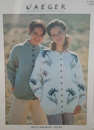 Vintage Jaeger 6410 Knitting Pattern ~ Lady's Knitted Jackets ~ Intarsia & Plain ~ Aran Wool, brand: 32/42"~Aran Wool Jackets~Intarsia~Jaeger 6410~, condition: Very good, £1.99, £2.79 includes Buyer Protection