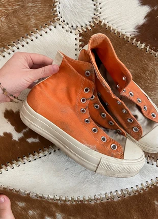 Converse à plateforme orange, marque: Converse, état: Satisfaisant, taille: 38, 15,00 €, 16,45 € Protection acheteurs incluse