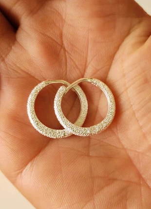 Orecchini cerchio placcati argento, staat: Nieuw zonder prijskaartje, € 9,00, € 10,15 inclusief Kopersbescherming