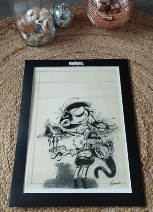 Estampe Franquin Gaston Lagaffe, marque: Gaston Lagaffe, état: Neuf avec étiquette, 18,00 €, 19,60 € Protection acheteurs incluse