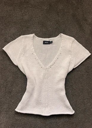 White knit top, brand: COQUETTE, condition: Very good, size: S / 36 / 8, €40.00, €42.70 includes Buyer Protection