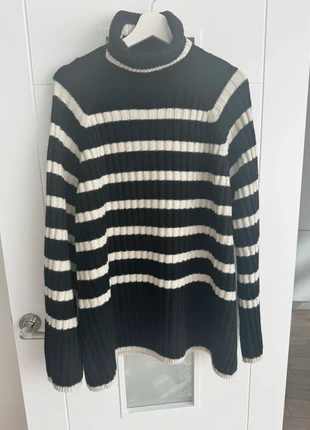 H&M Black & White Striped Knit Jumper – Ribbed & Cozy, brand: H&M, condition: Very good, size: XL / UK 20-22, £5.00, £5.95 includes Buyer Protection