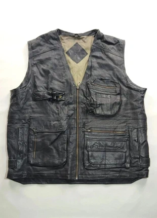 Veste en cuir sans manche vintage Shield noir Taille 4XL, marque: shield collection, état: Satisfaisant, taille: 4XL, 18,00 €, 19,60 € Protection acheteurs (Pro) incluse